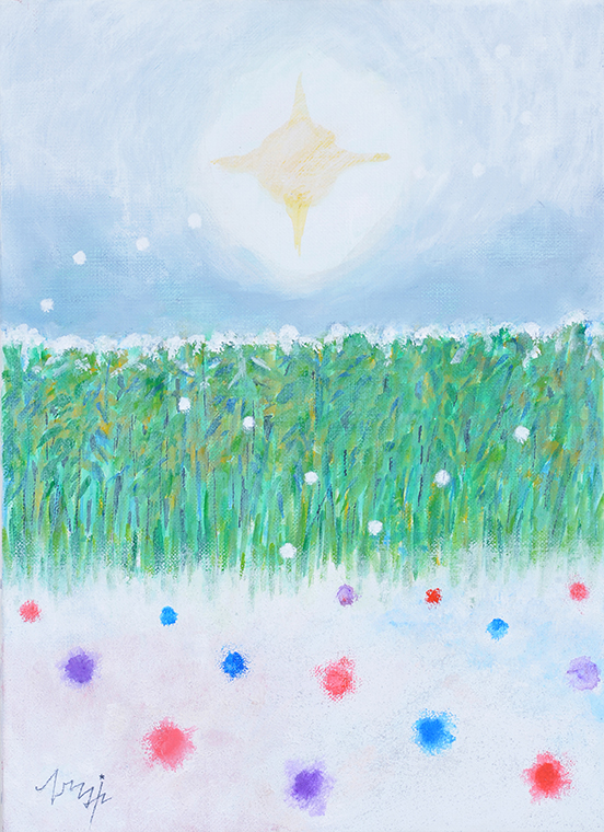 誌を奏でる絵：北原白秋「雪に立つ竹」
